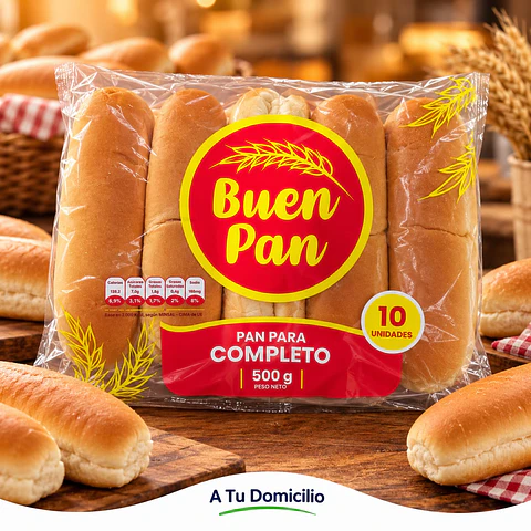Pan de Completo Buen Pan 10 un