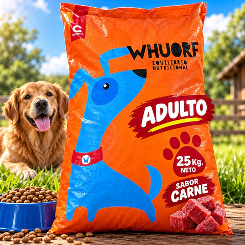 Alimento Para Perros Adulto Carne Whuorf 25 Kg