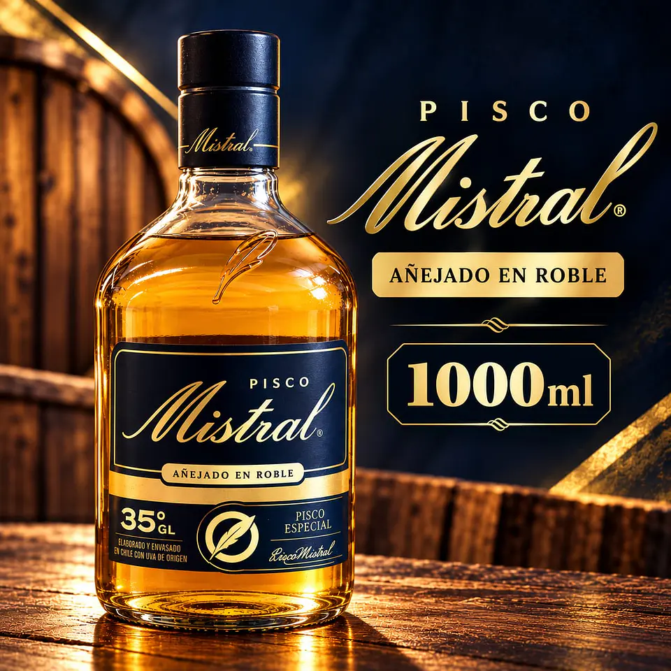 Pisco Mistral 35° Botella 1 L 1