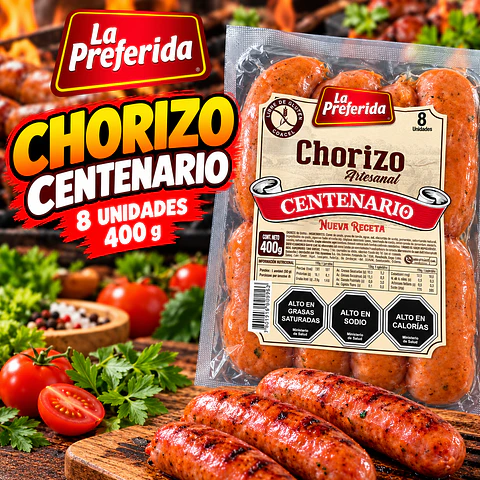 Chorizo Artesanal Centenario La Preferida 8 Un 400 g