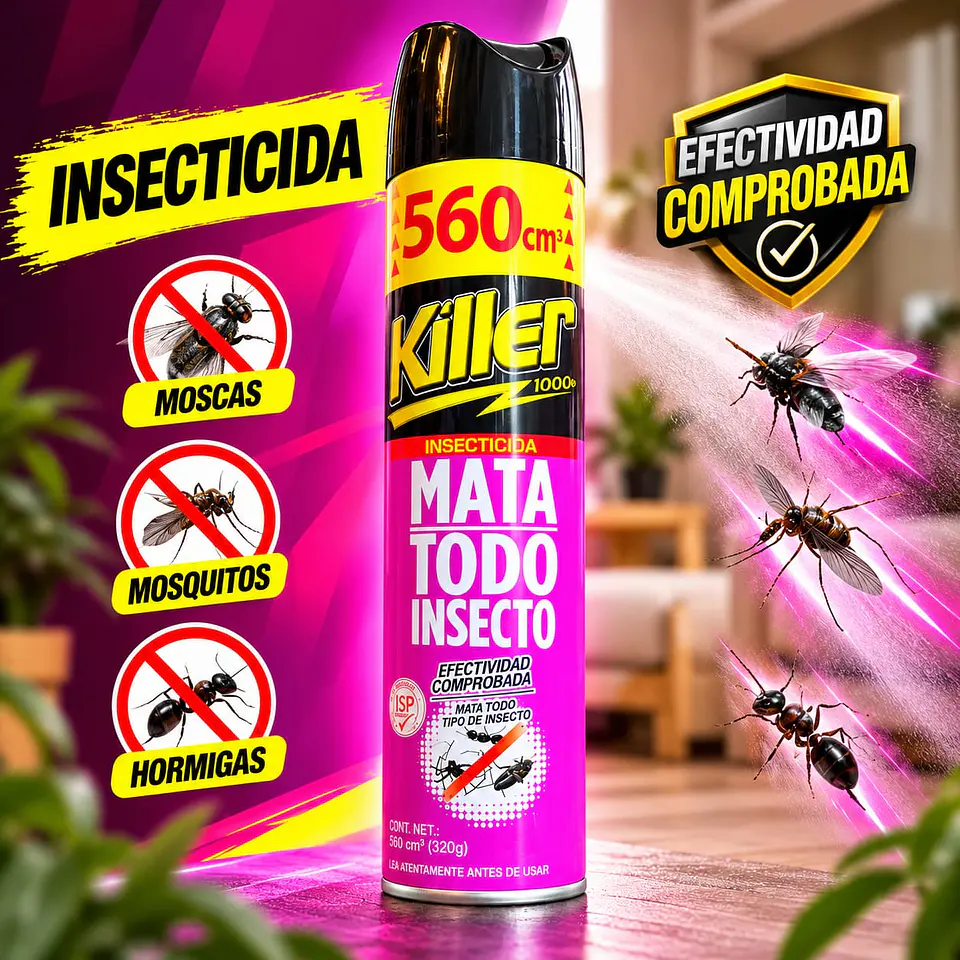 Insecticida Aerosol Mata Todo Insectos Killer 560 cm2 1