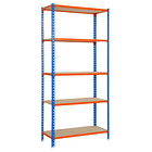 Estanteria Maderclick 5/500 Azul/Naranja/Madera 1