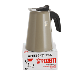 Cafetera Steel Express  6 Tazas Gris