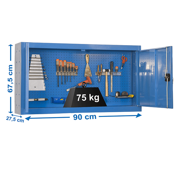 Gabinete de Herramientas 650x900mm Azul 2