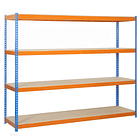 Estantería Ecoforte 1506-4 Chipboard Azul/Naranja 1