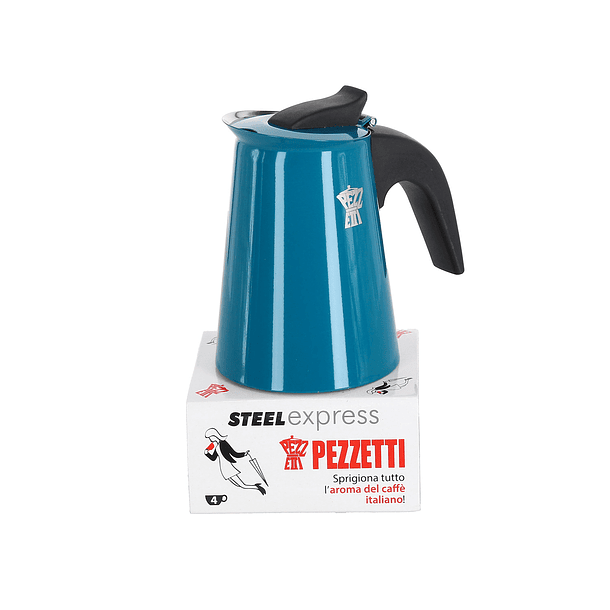 Cafetera Steel Express 4 Tazas Petroleo 1