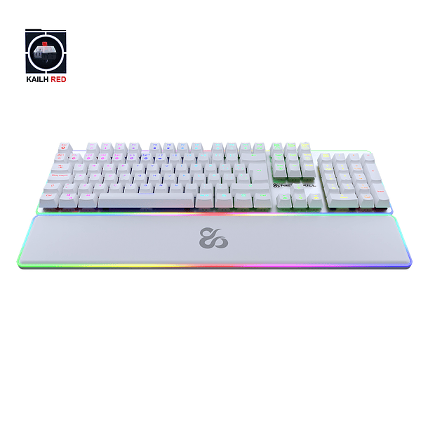 Teclado Gungnyr Gamer TKL Pro Ivory RGB Switch Gateron Red 3