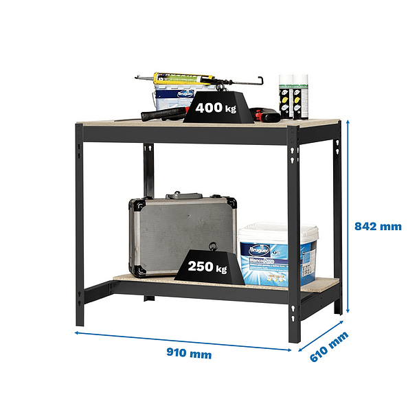 Banco de Trabajo SimonWork BT0 900x600 Antracita / Madera 2