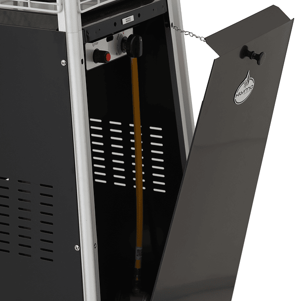 Estufa a Gas Exterior Terraza OBELISK Negra 12