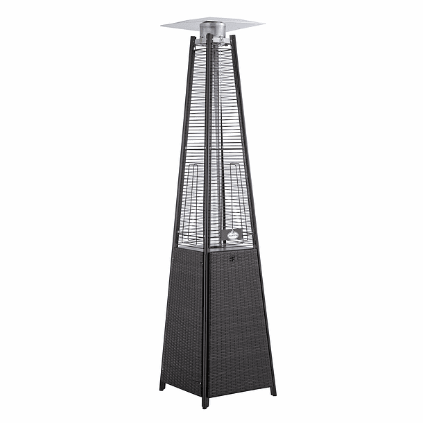 Estufa a Gas Exterior Terraza OBELISK Rattan 9