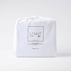 Sábanas 2 Plazas Algodón Pima Peruano 300 Hilos Percale Liso Blanco 2