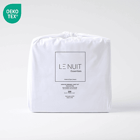 Sábanas King Polycotton 200 Hilos Essentials Liso Blanco