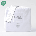 2 Sábanas 2 Plazas Polycotton 200 Hilos Essentials Liso Blanco 3