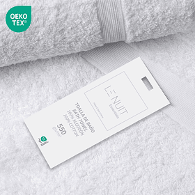 Set Toalla de Baño, Mano y Cara 550 grs/mt2 Essentials 100% Algodón Blanca