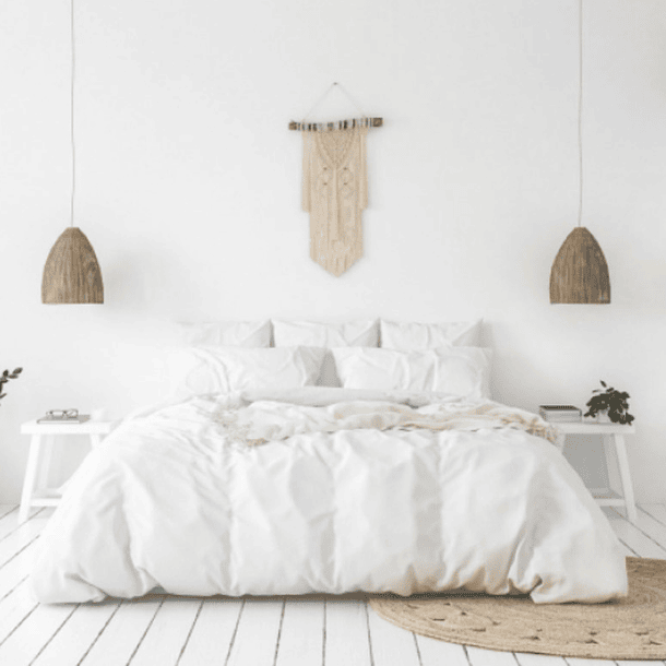 2 Sábanas 1,5 Plazas 100% Bambú 230 Hilos Essentials Liso Blanco 4