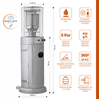 Estufa Segunda Seleccion a Gas Exterior Terraza CILDRO LW Inox 1,35 metros 2