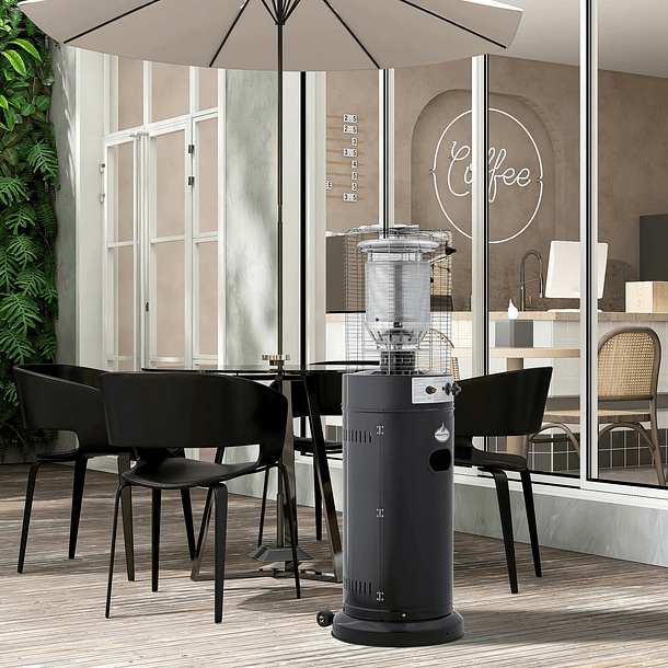 Estufa  Segunda Seleccion a Gas Exterior Terraza CILDRO LW Negra 1,35 metros 5