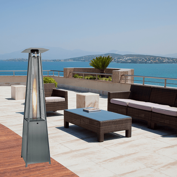 Estufa Segunda Seleccion a Gas Exterior Terraza OBELISK Inox 4