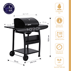 Set Parrilla a Gas 3 Quemadores Kansas Black + Funda S 5