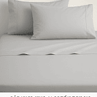 Sábanas Super King Algodón Egipcio 300 Hilos Gris 3