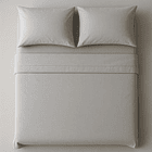 Sábanas 2 Plazas Algodón Egipcio 600 Hilos Gris 4