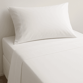Sábanas 1 Plaza Algodón Egipcio 300 Hilos Liso Blanco