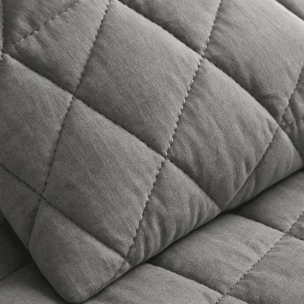 Plumón 2 Plazas Algodón Egipcio 300 Hilos Gris 3