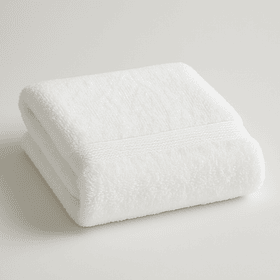 Toalla de Mano Visita 350 Gramos Algodón Egipcio Blanca