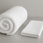 Juego Toallas 1100 Gramos Algodón Egipcio Baño y Mano Blanca 2