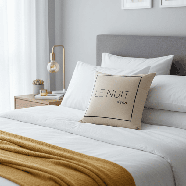 Almohadas 350 Gr Microfibra Tela 300 Hilos Algodón Egipcio 45x45 cm Blanco 3