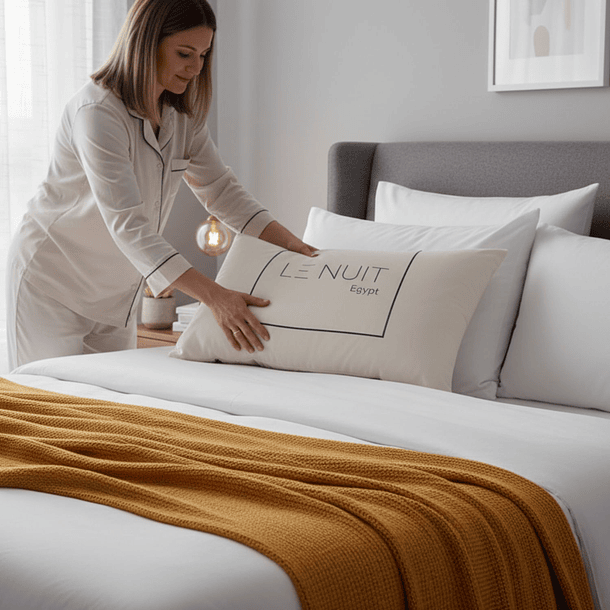 Almohada 1000 Gr Microfibra Tela 300 Hilos Algodón Egipcio 50x70 cm Blanco 5