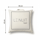 Set 2 Almohadas 350 Gr Microfibra Tela 300 Hilos Algodón Egipcio 45x45 cm Blanco 3