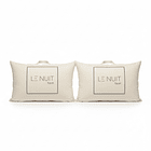 Set 2 Almohadas 1000 Gr Microfibra Tela 300 Hilos Algodón Egipcio 50x70 cm Blanco 5