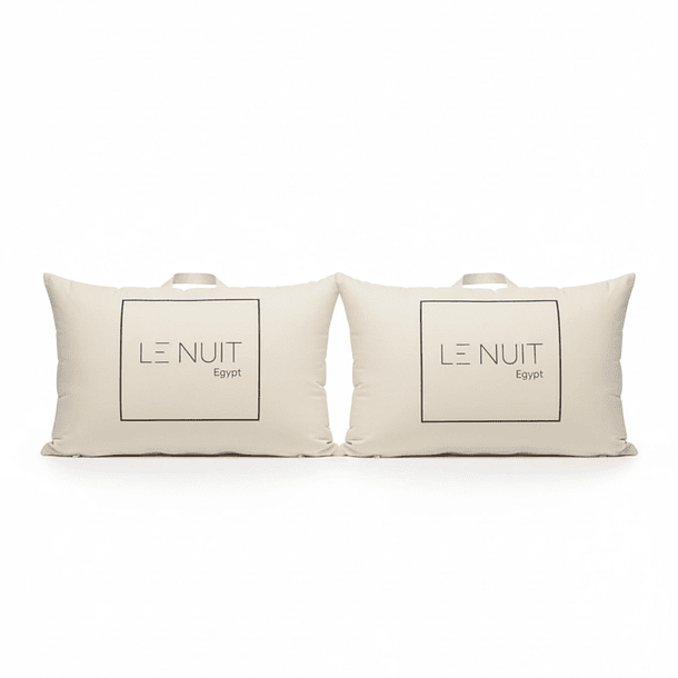 Set 2 Almohadas 1000 Gr Microfibra Tela 300 Hilos Algodón Egipcio 50x70 cm Blanco 5