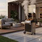 Set Parrilla Exterior Electrica E2B California Black + Funda 5