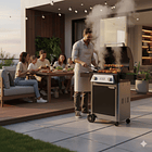 Set Parrilla Exterior Electrica E2B California Black + Funda 6