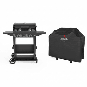 Set Parrilla Exterior Electrica E2B Boston Black con Carro + Funda S