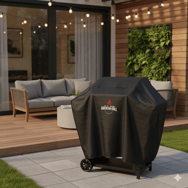 Set Parrilla Exterior Electrica E2B Boston Black con Carro + Funda S 8