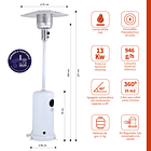 Estufa Segunda Selecicion a Gas Exterior Terraza SETAX White 2
