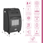 Estufa Segunda Seleccion a Gas Hibrida 15 Kg 4.2Kw 1500W VARME HYBRID Black 2