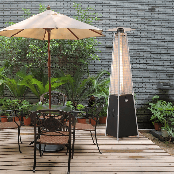 Estufa Segunda Seleccion a Gas Exterior Terraza OBELISK Negra 13