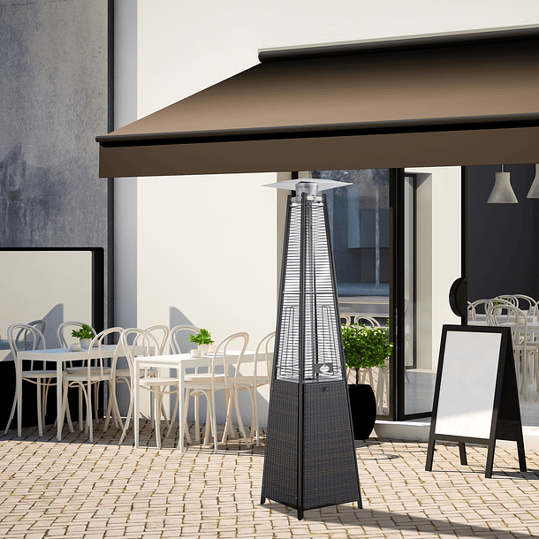 Estufa Segunda Seleccion a Gas  Exterior Terraza OBELISK Rattan 3