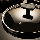 Tapa Vidrio Templado Borde Acero Inox c/Agujero de Vapor 20cm 3