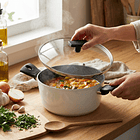 Tapa Vidrio Templado Borde Acero Inox c/Agujero de Vapor 20cm 4