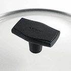 Tapa Vidrio Templado Borde Acero Inox c/Agujero de Vapor 20cm 5