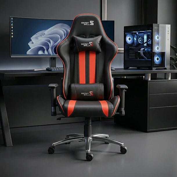 Silla Gamer Runner Negro/Rojo 12