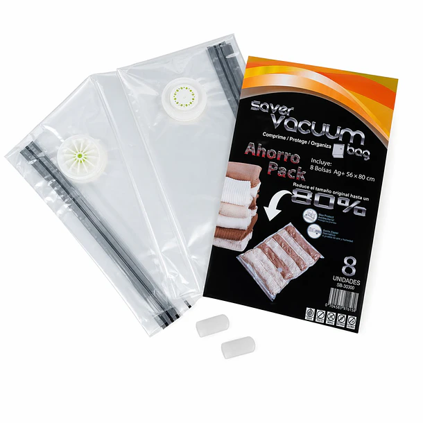 Pack Ahorro 8 Bolsas Ahorra Espacio SVB Ag+ 56 x 80 cm 1