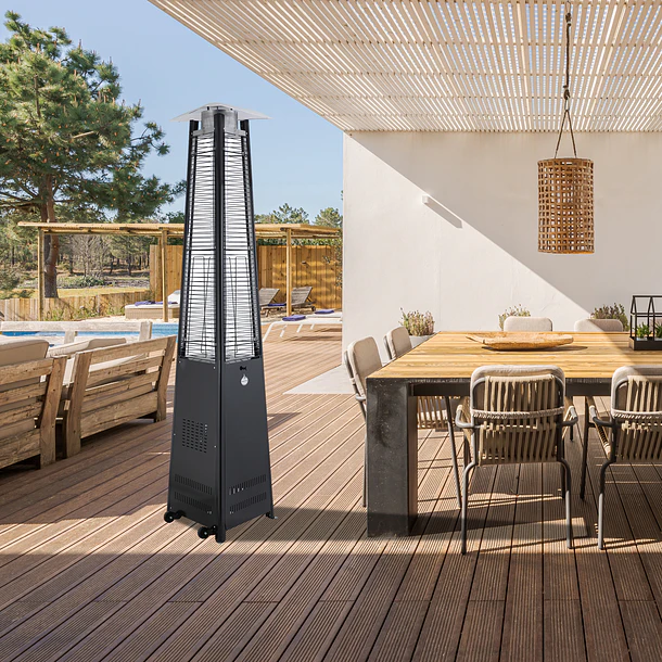 Estufa Segunda Seleccion  a Gas Exterior Terraza TRINX Negra 7