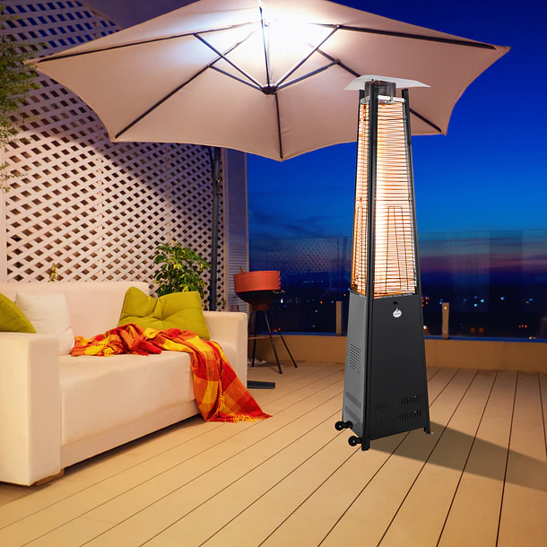 Estufa Segunda Seleccion  a Gas Exterior Terraza TRINX Negra 8