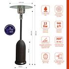 Estufa a Gas Exterior SETAX Rattan BLT 2